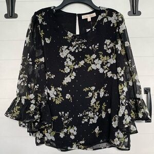 Creative Commune Black Floral Blouse NWT Small